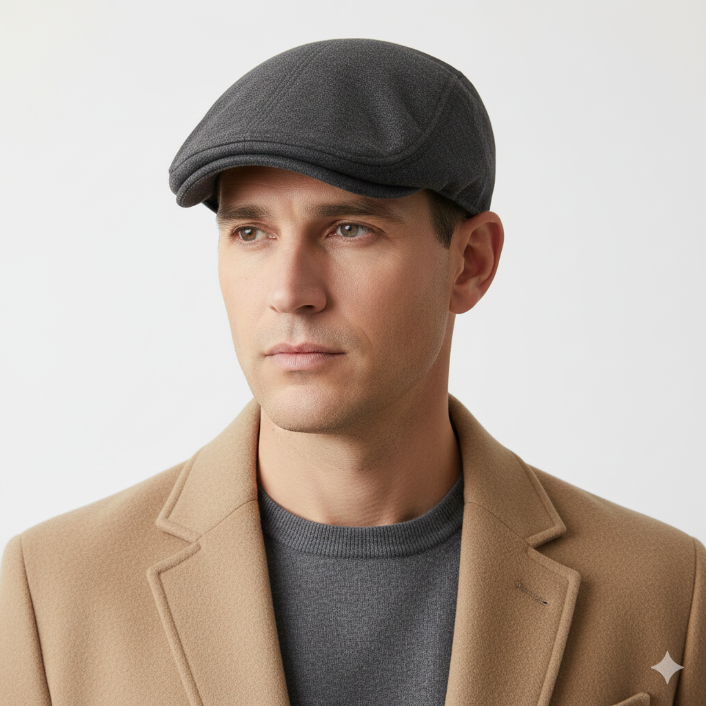 Béret Casquette Gris en Coton