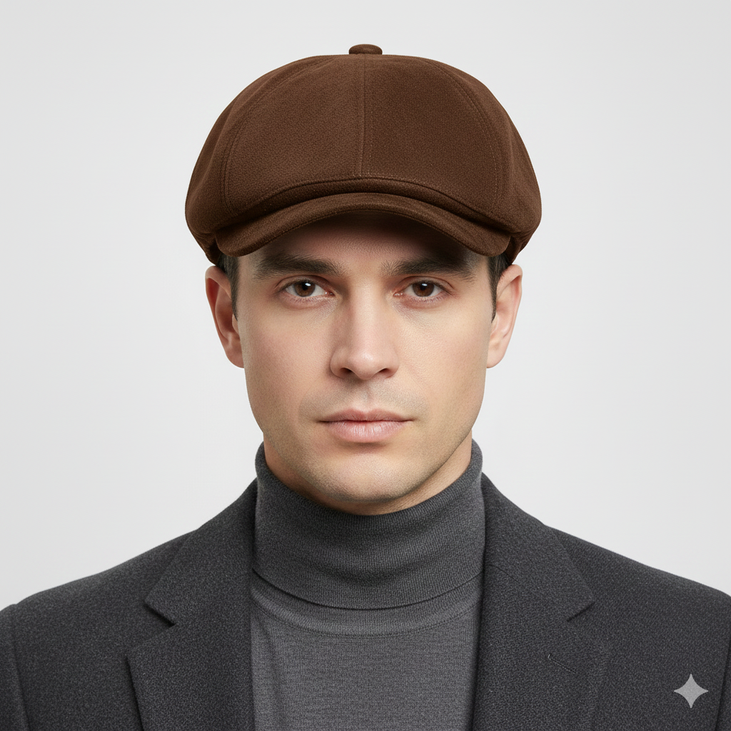 Béret Anglais Marron en Cuir