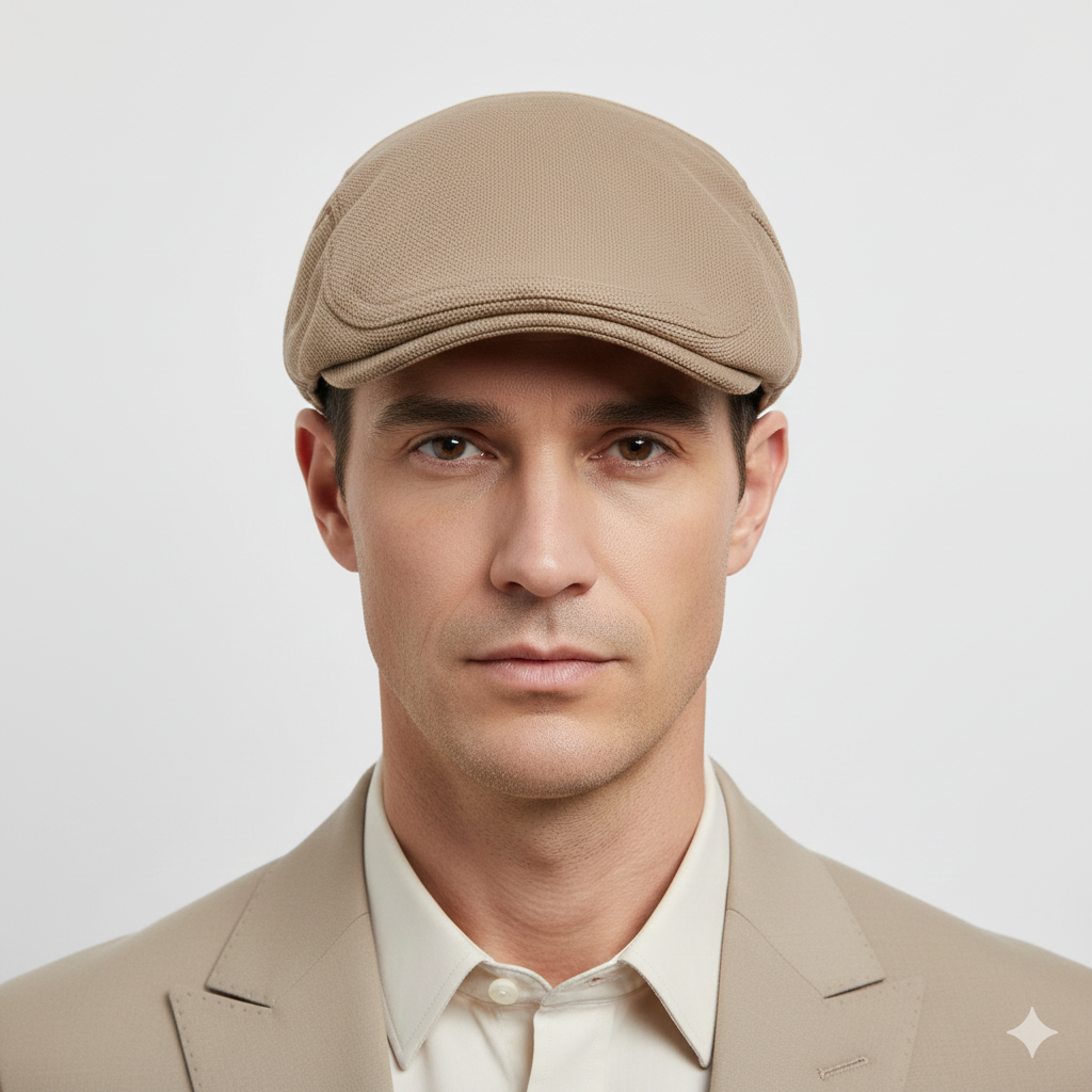 Béret Anglais Marron Clair Ajustable