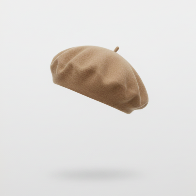 Béret Femme Marron Clair en Laine