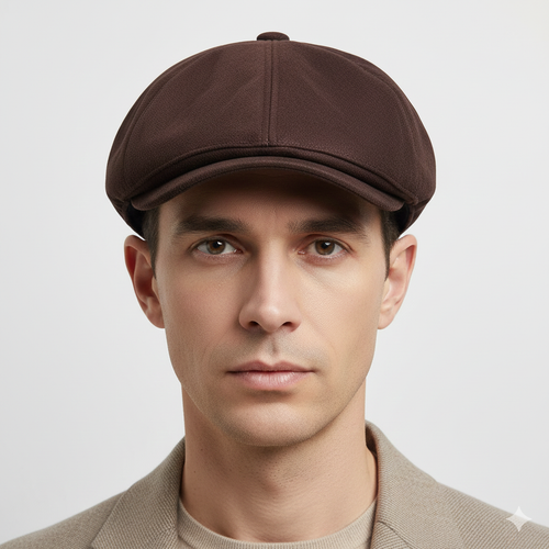 Béret Anglais Bordeaux en Cuir