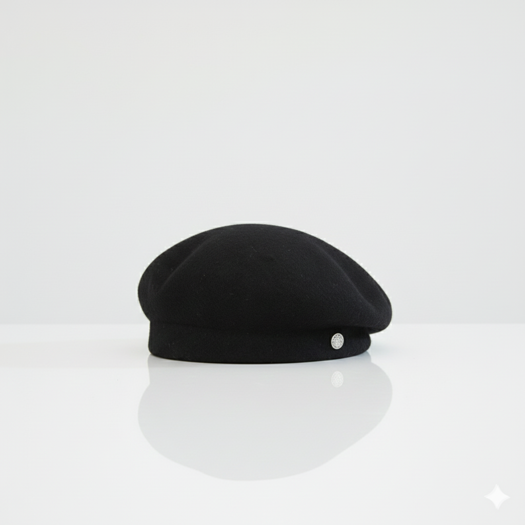 Béret Basque Noire Femme en Laine