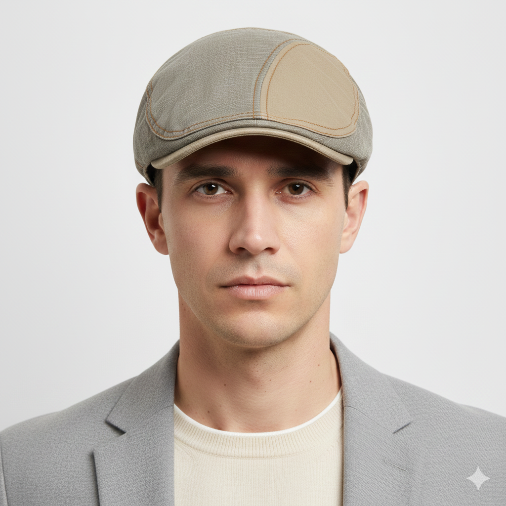 Béret Khaki Anglais Homme en Coton