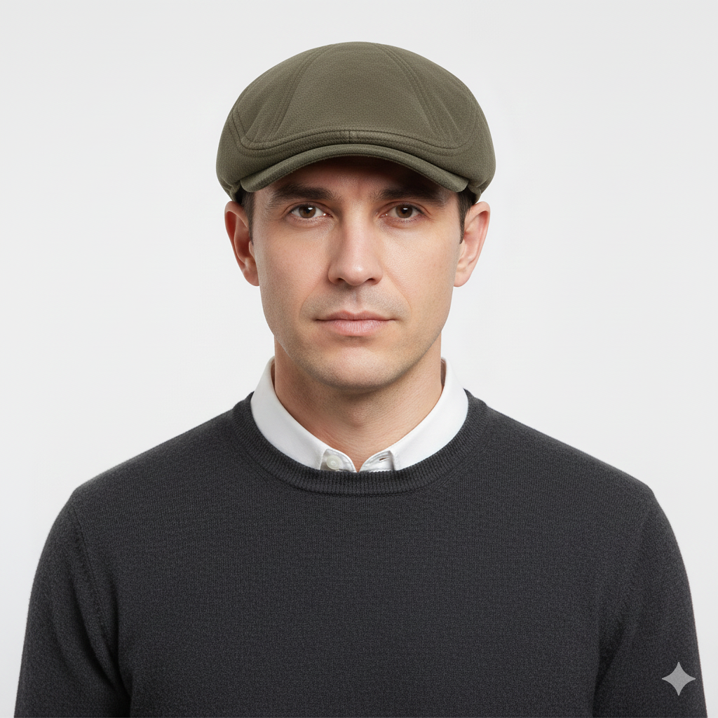 Béret Anglais Kaki en Velours