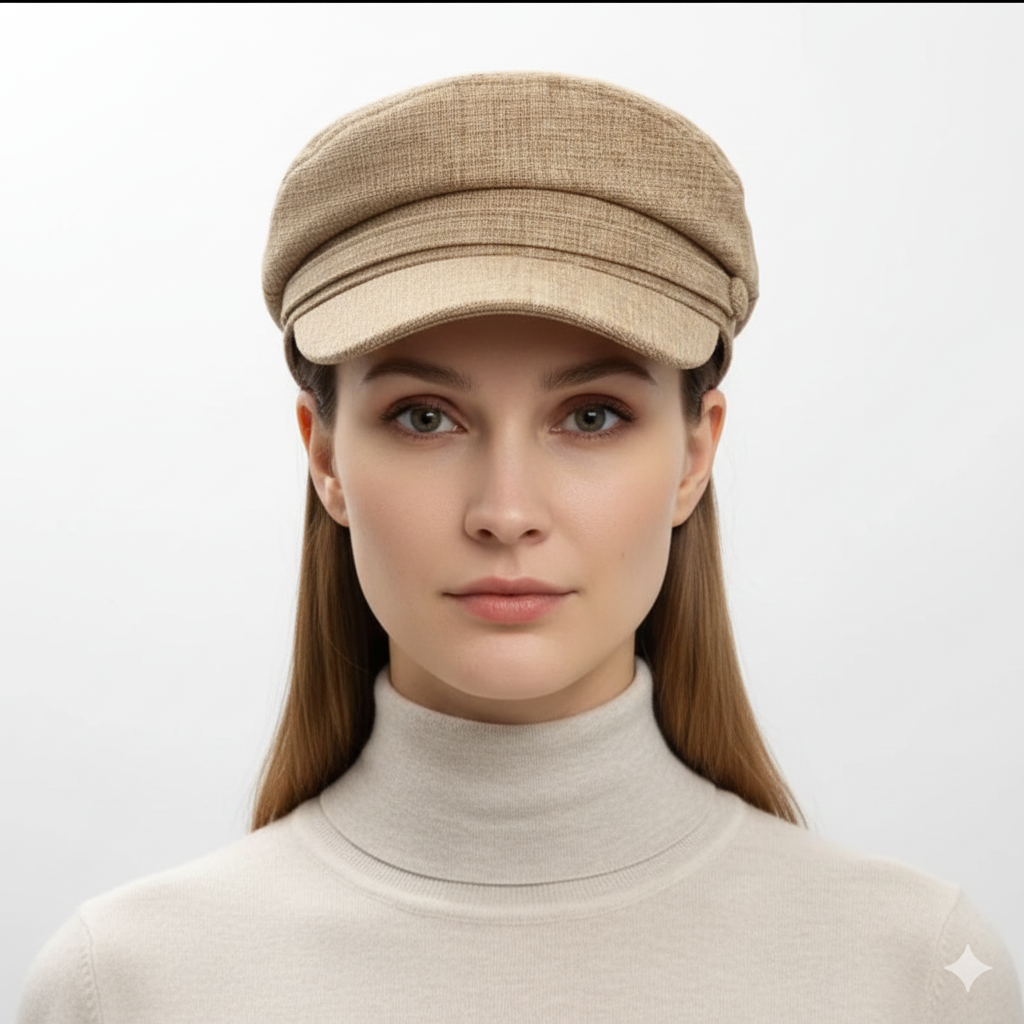 Béret Femme Camel à Visière