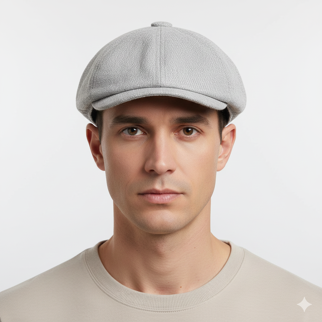 Béret Gavroche Homme Gris Clair