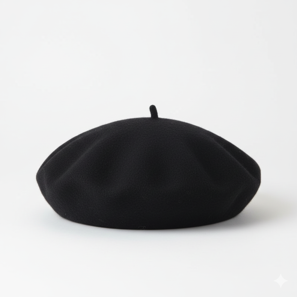 Béret Enfant Noir en Maille
