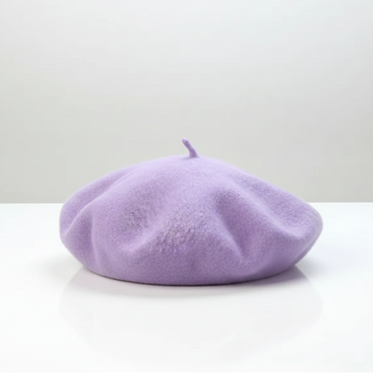 Béret Femme Violet en Laine