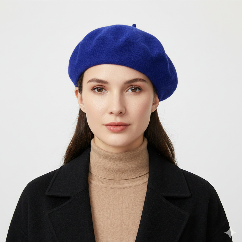Béret Femme Bleu Roi en Laine