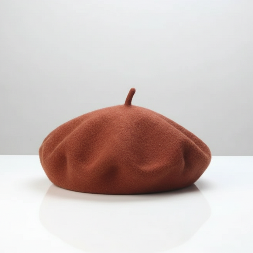 Béret Femme Terracotta en Laine