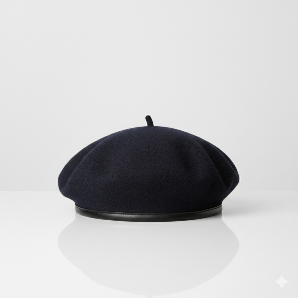 Béret Militaire en Laine Bleu Marine