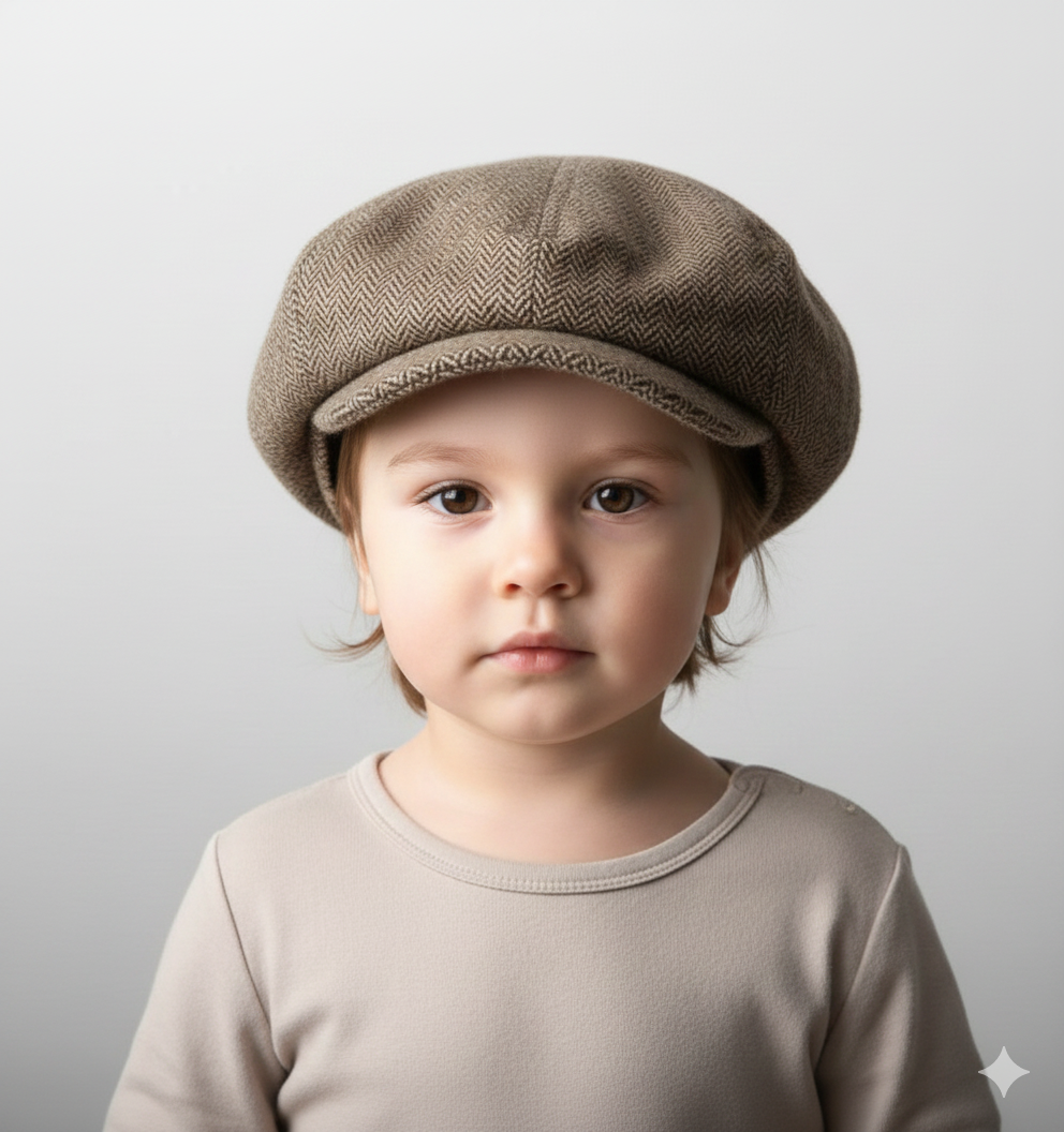 Béret Bébé Beige en Coton