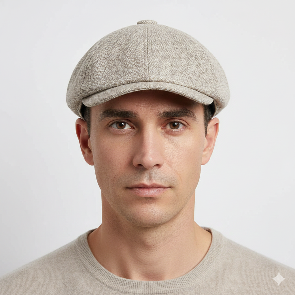 Béret Gavroche Homme Beige