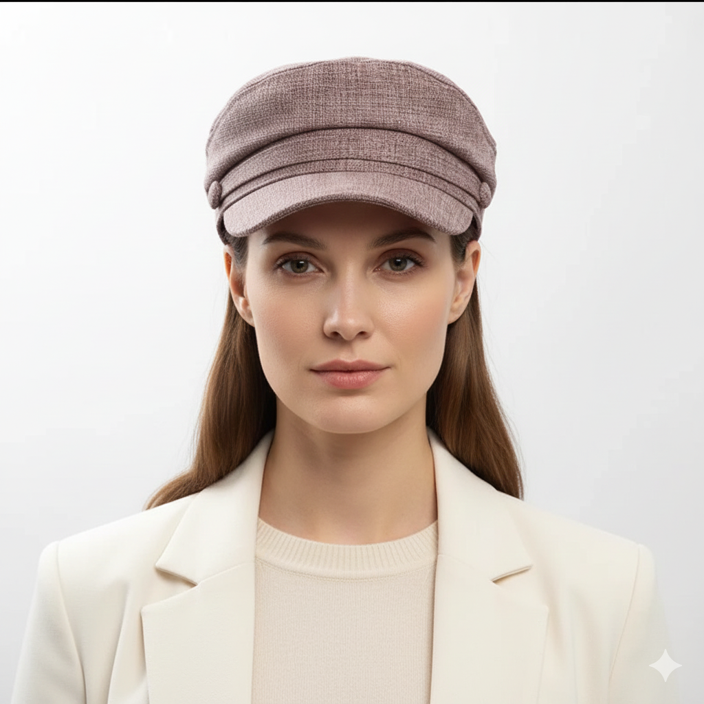 Béret Militaire Femme Rose en Coton