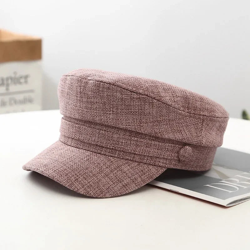 Béret Militaire Femme Rose en Coton