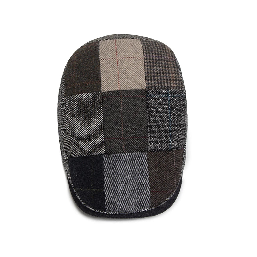Béret Patchwork Gris en Laine