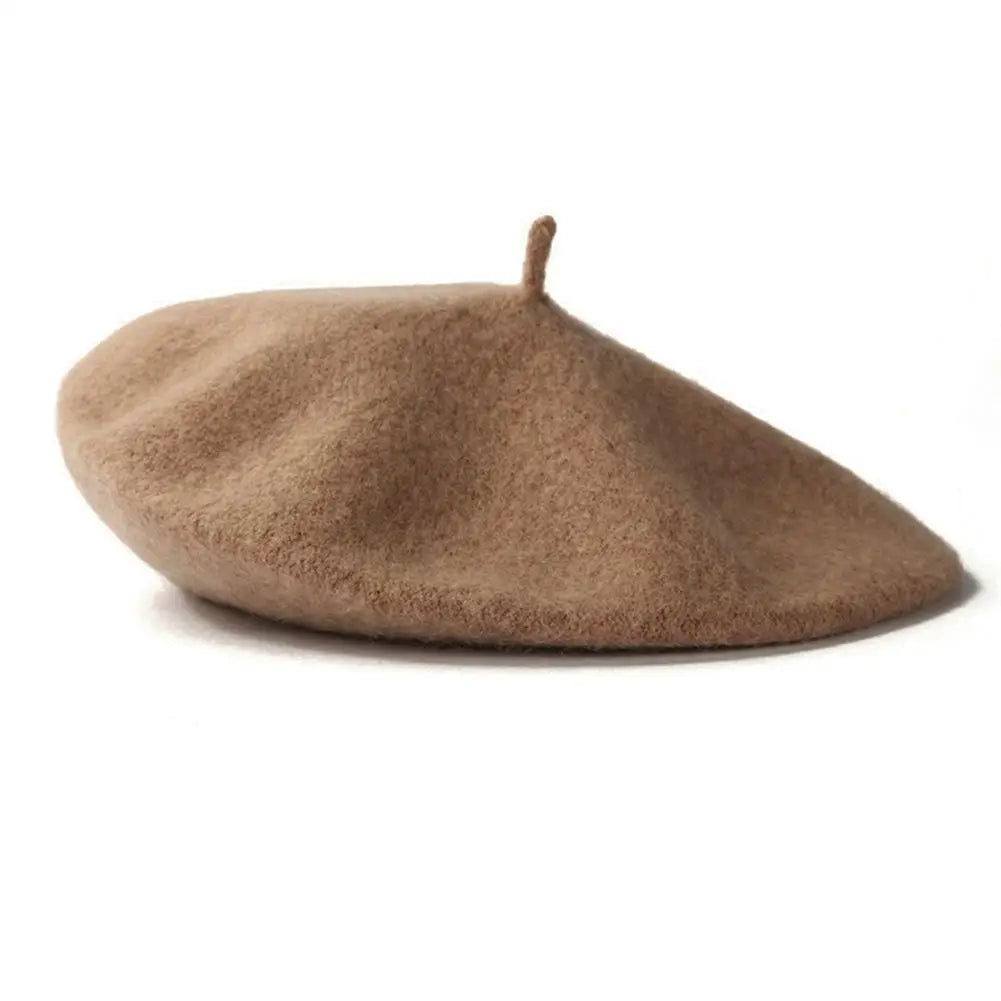 Béret Marron Femme en Laine
