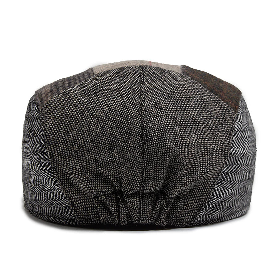 Béret Patchwork Gris en Laine