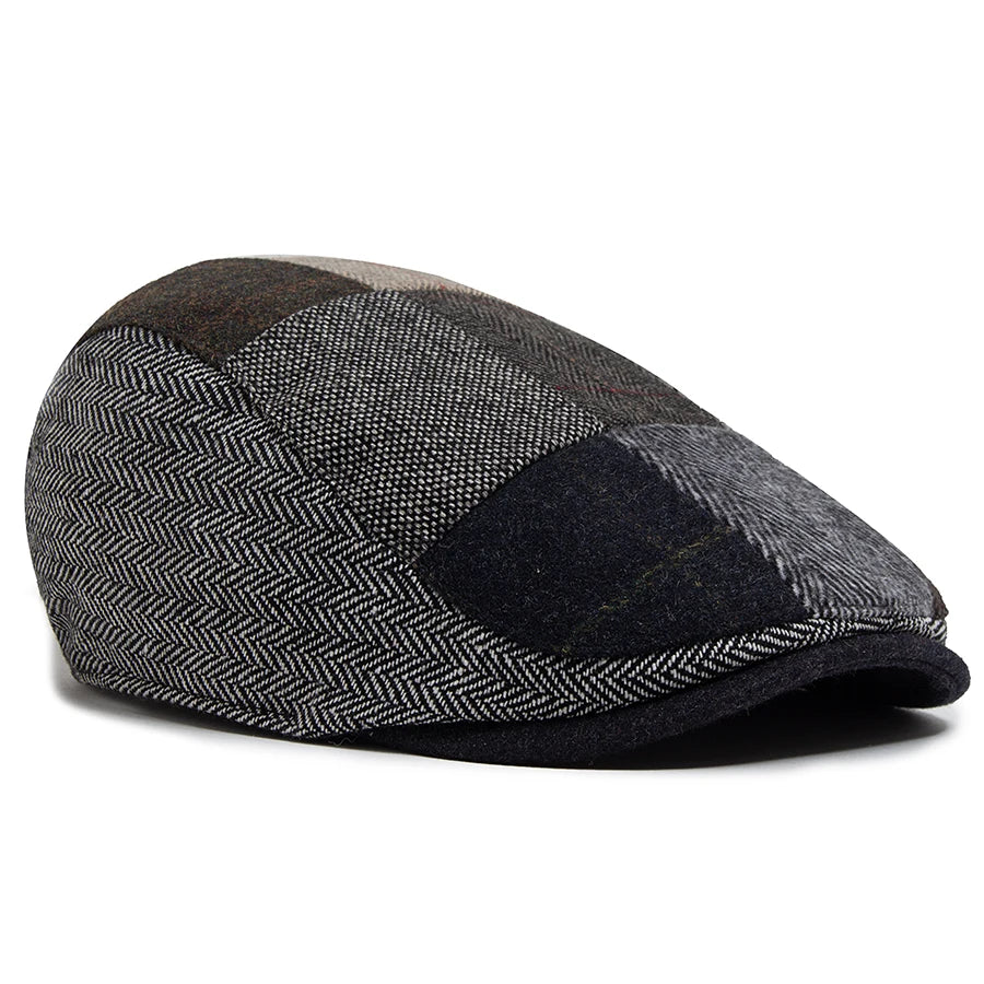 Béret Patchwork Gris en Laine