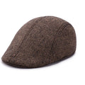 Béret Casquette Plate à Chevrons Marron