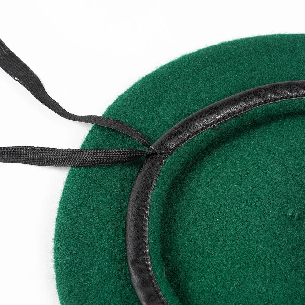 Béret Militaire en Laine Vert