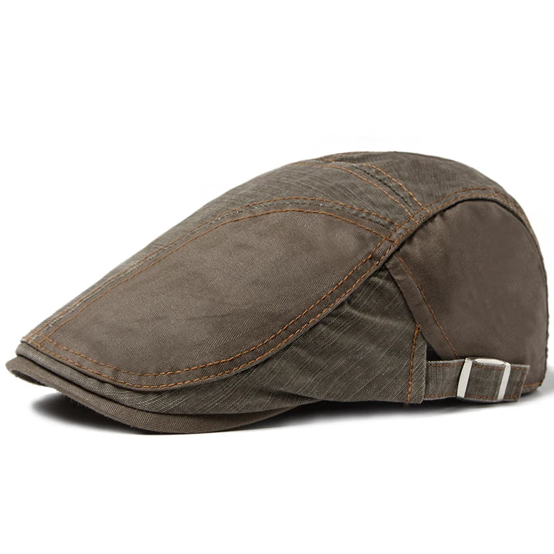 Béret Anglais Marron en Coton