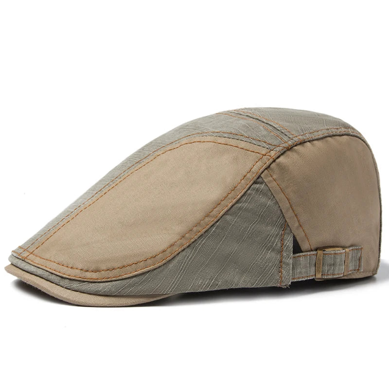 Béret Khaki Anglais Homme en Coton