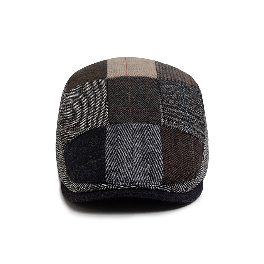 Béret Patchwork Gris en Laine