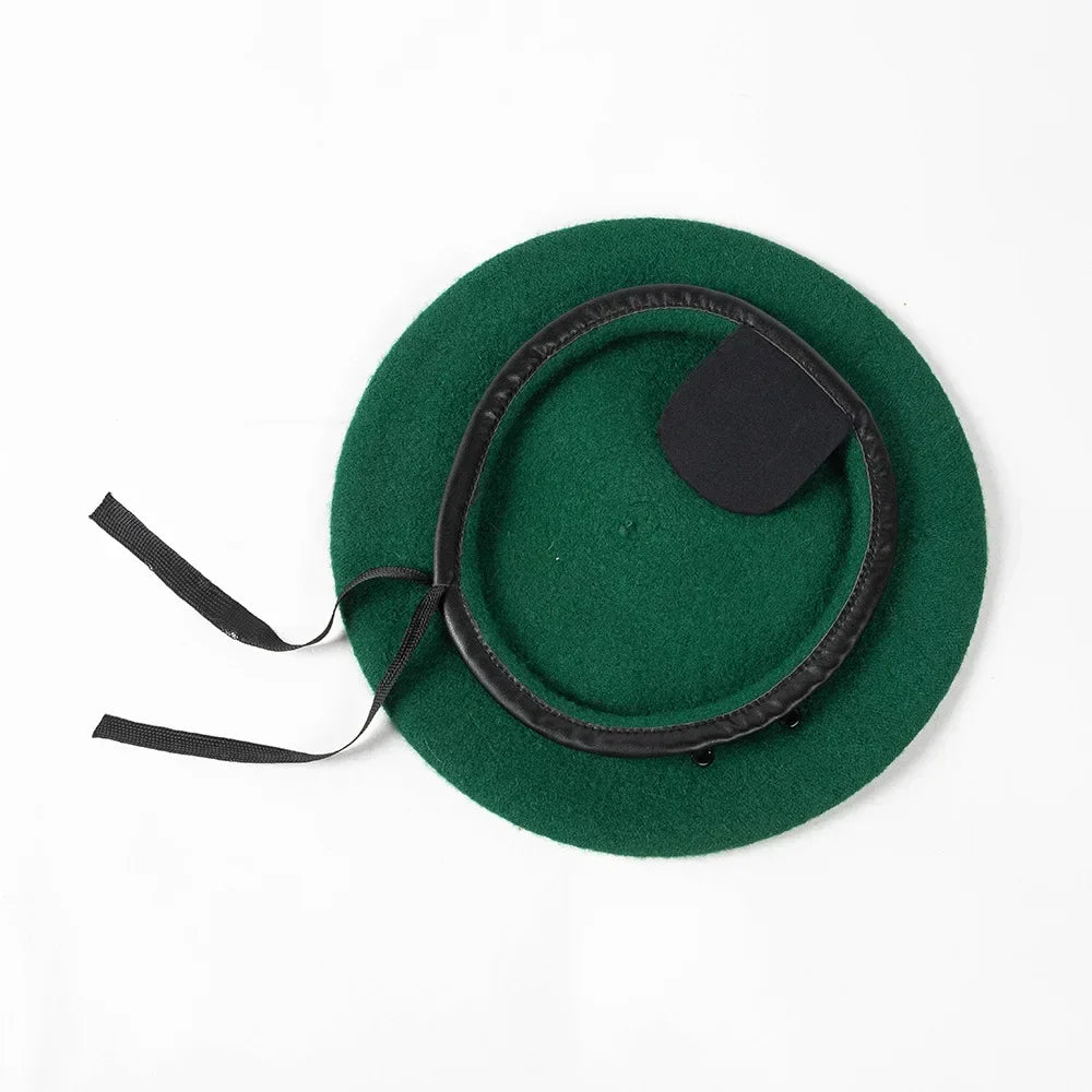 Béret Militaire en Laine Vert