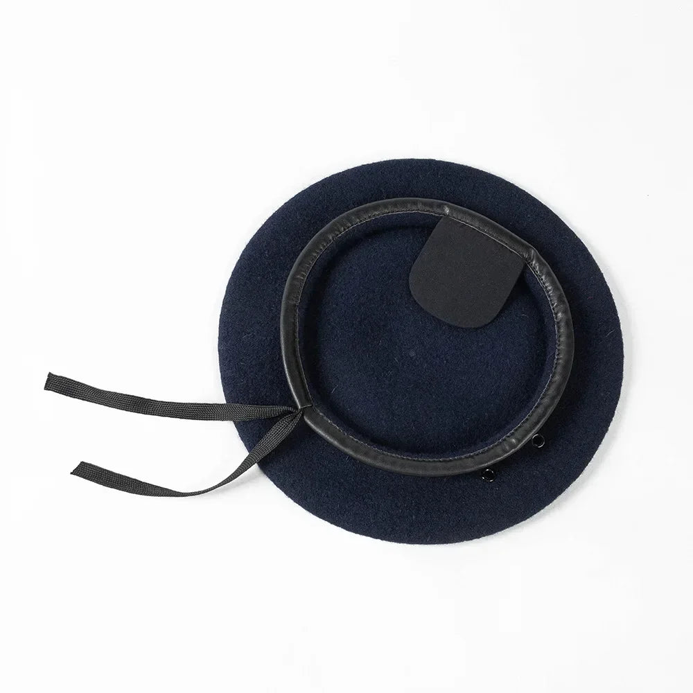 Béret Militaire en Laine Bleu Marine