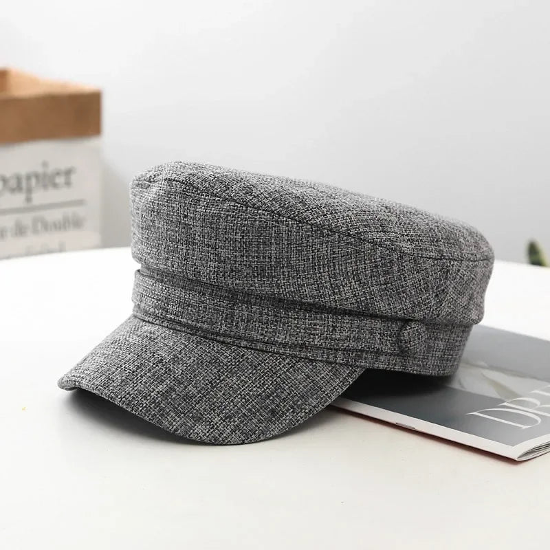 Béret Femme Gris à Visière