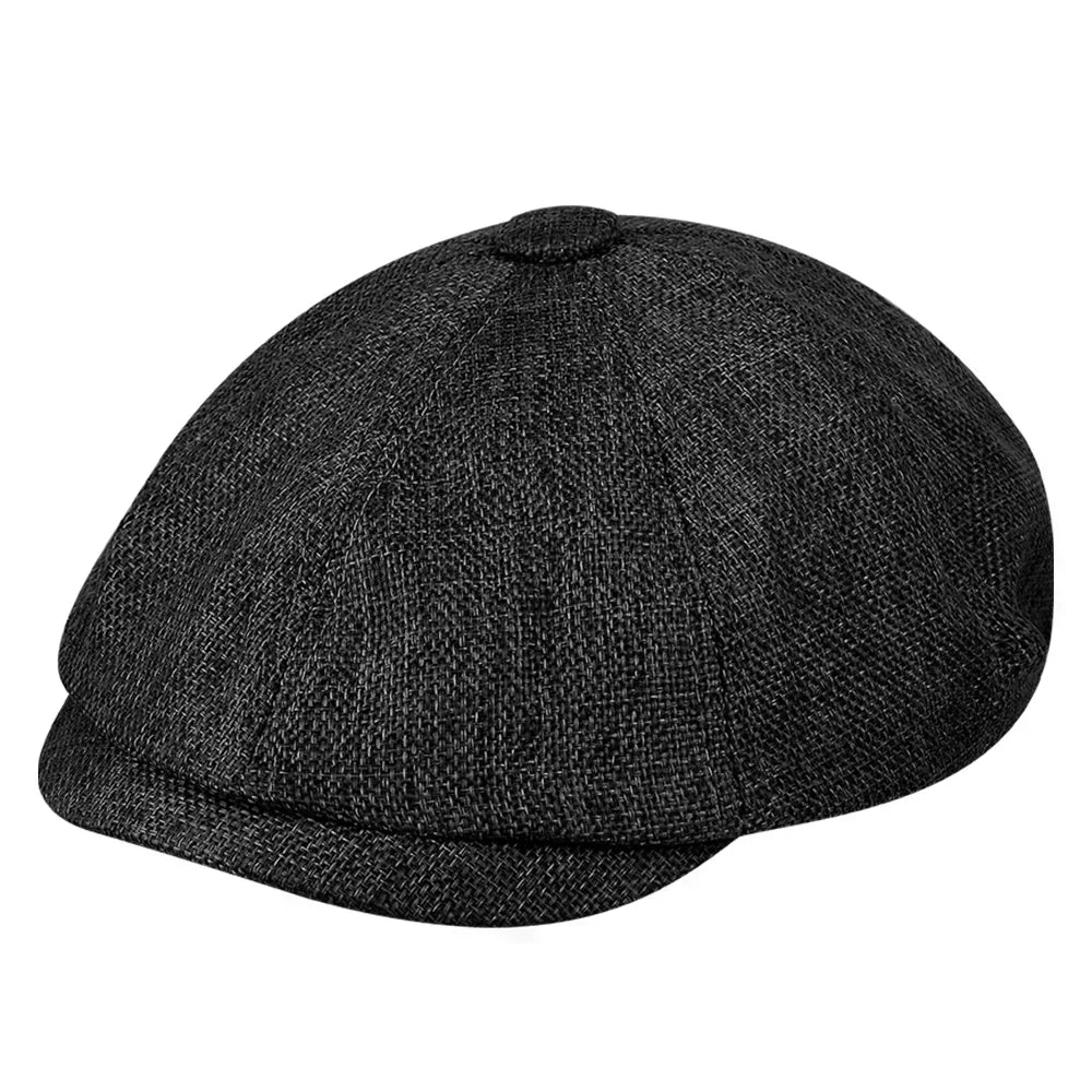 Béret Gavroche Noir Uni
