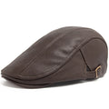 Béret Casquette Marron en Cuir