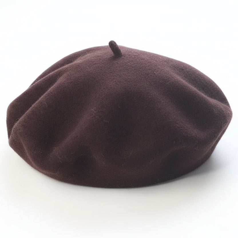 Béret Basque Femme Chocolat en Laine