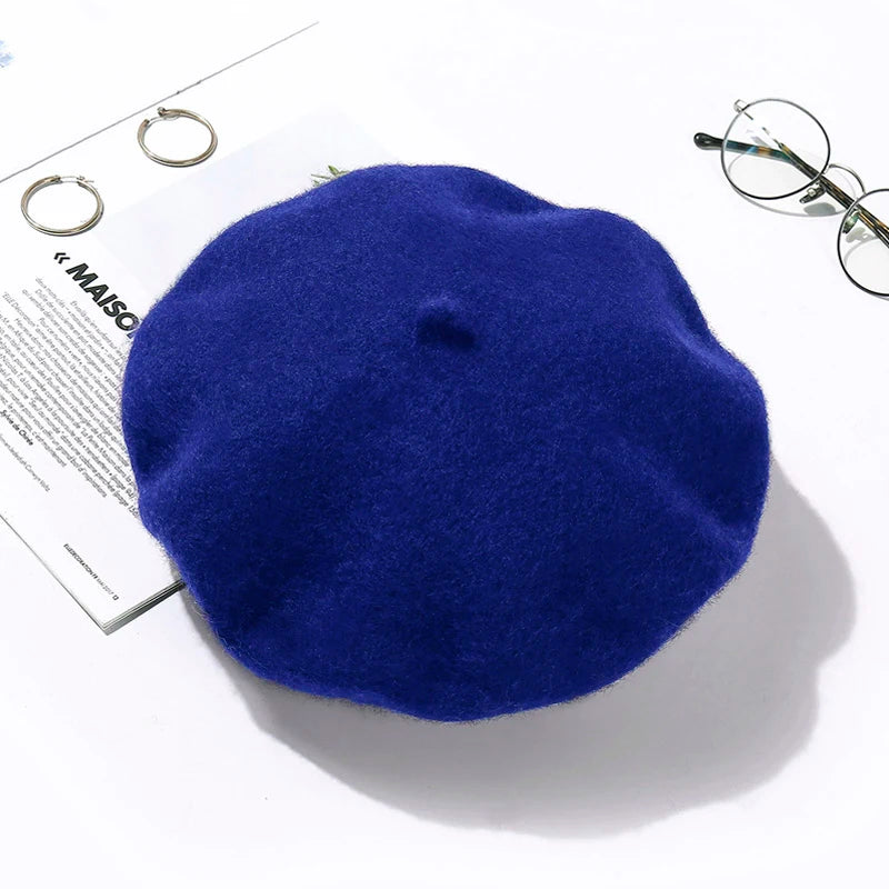 Béret Femme Bleu Roi en Laine
