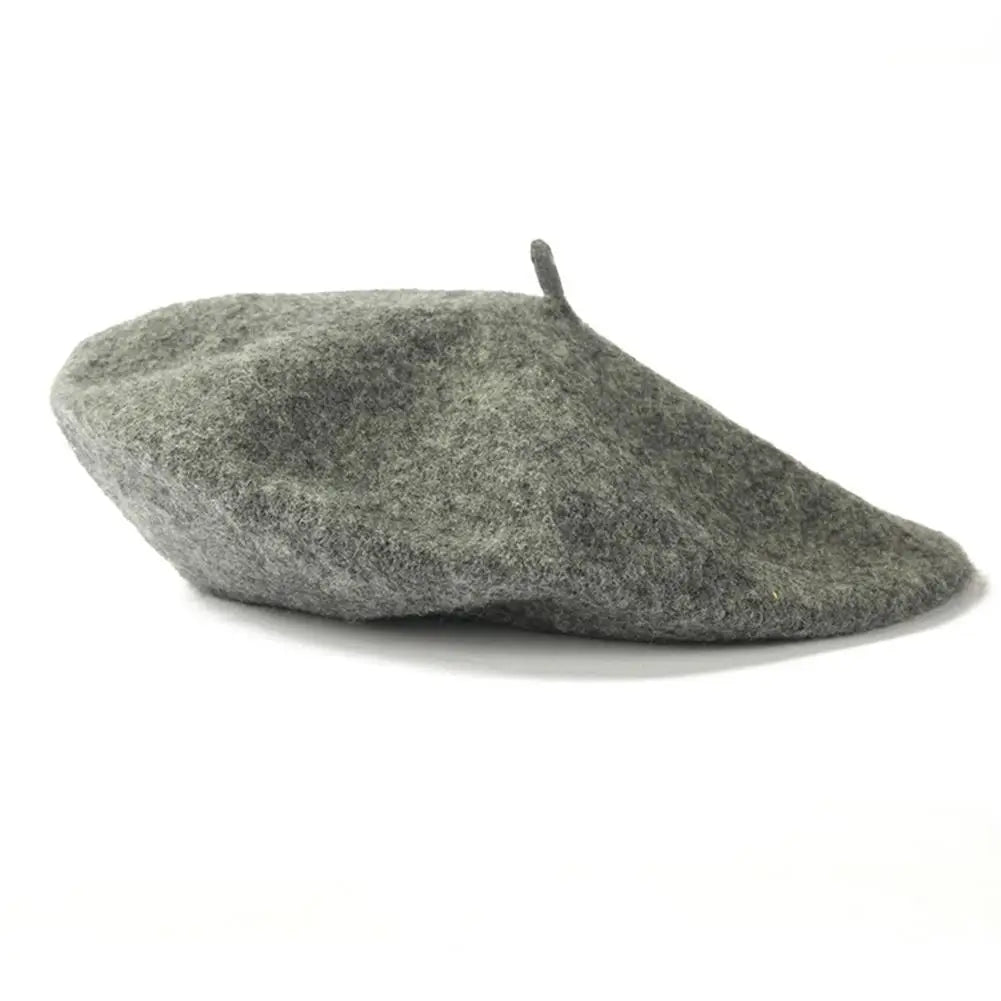 Béret Gris Femme en Laine