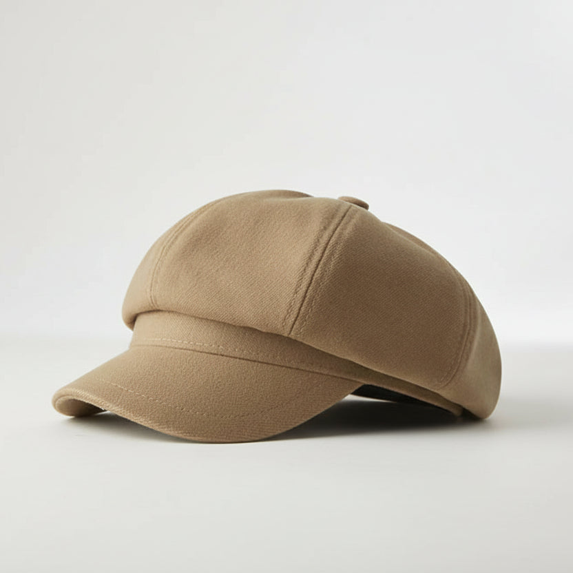 Béret Casquette Marron Femme en Coton