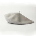 Béret Gris Clair Femme en Laine