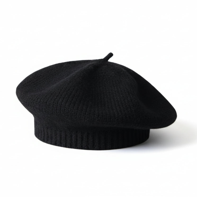 Béret Bébé Noir en Maille