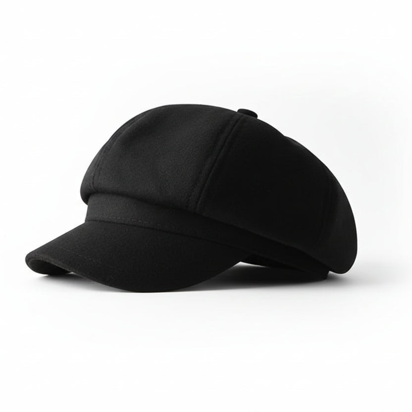 Béret Casquette Noir Femme en Coton